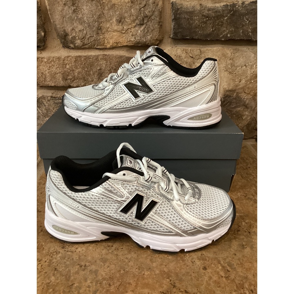 New Balance 740 Size Mens 6 Womens 7.5 White Grey Silver Sneaker New